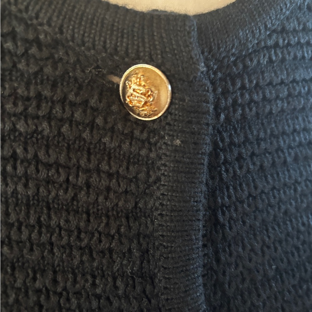 Black Button-Up Women's Sweater - Picture 6 of 6